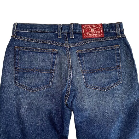 Lucky Brand Dungarees of America Mid Rise Flare by Gene Montesano Blue Sz 12 - Picture 4 of 13